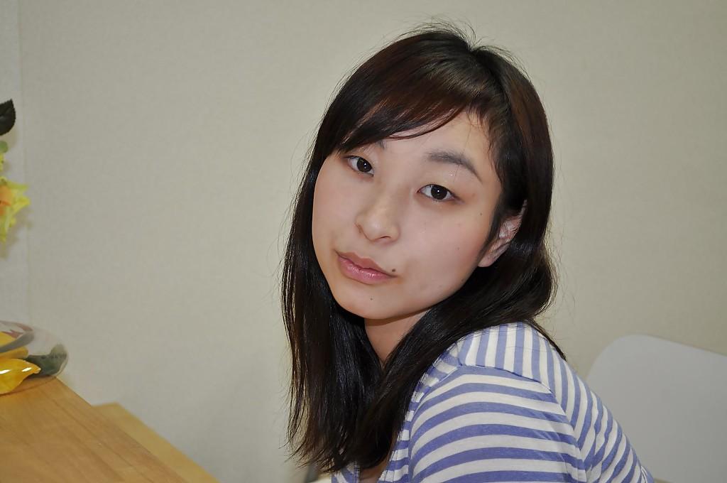 16P Playful asian teen Kasumi Ayano undressing and vibing her clit
