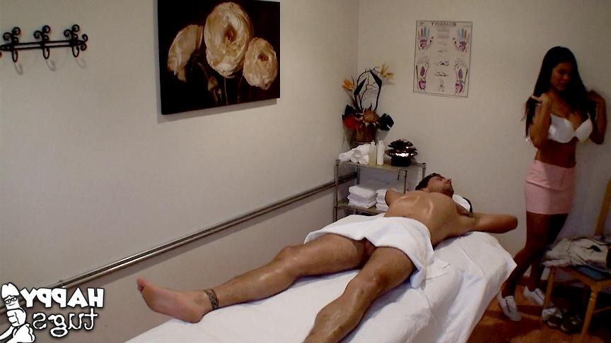 16P Busty Asian Allanah is proficient in doing handjobs during massage