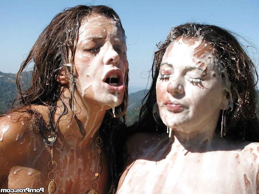 16P Shai and Georgia have an orgy with cum swapping and bukkake