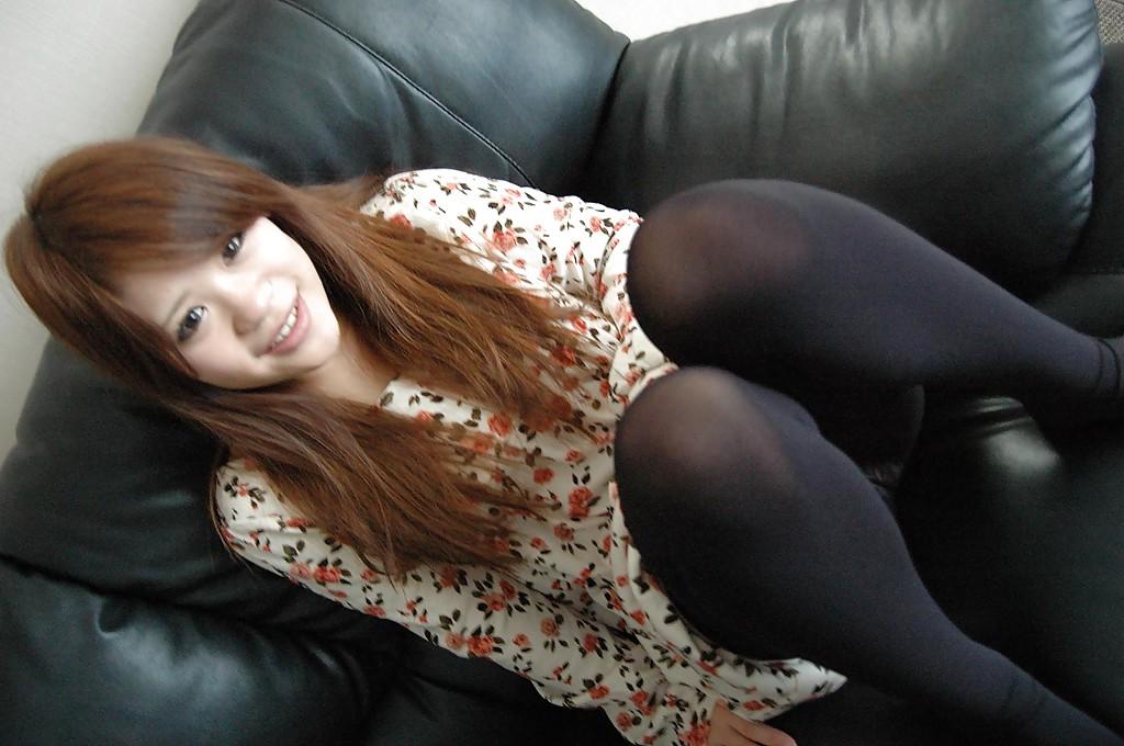 16P Smiley asian teen Reina Fukumoto undressing and posing nude on the bed