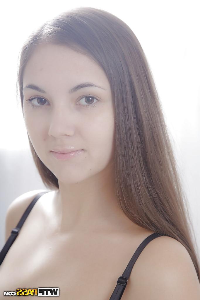 13P Beautiful teen girl Jay Dee posing solo in black bra and underwear