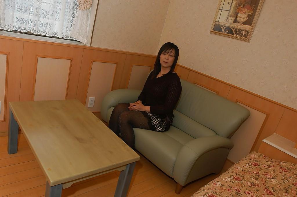 16P Chubby asian MILF Rumi Yasumoto undressing and toying her love holes