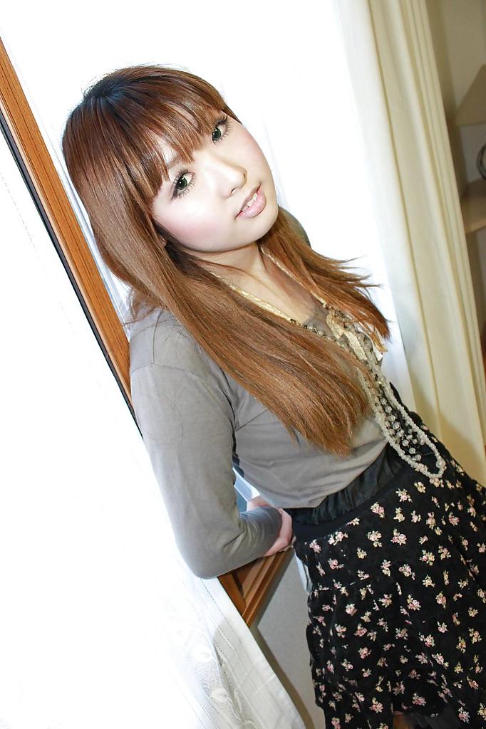 16P Bosomy asian teen Honoka Ono undressing and playing with a vibrator