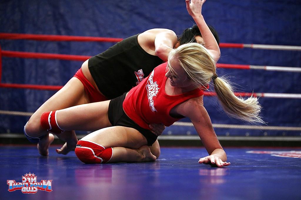 16P Sexy lesbians Dorina Gold & Melissa Ria are into rough naked wrestling