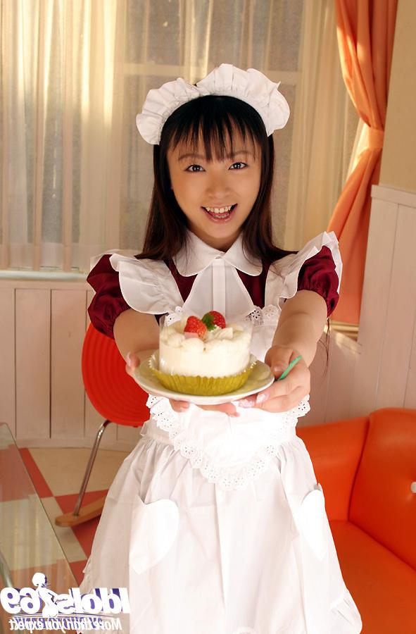 16P Teenage asian maid with tiny tits Emiru Momose slipping off her uniform