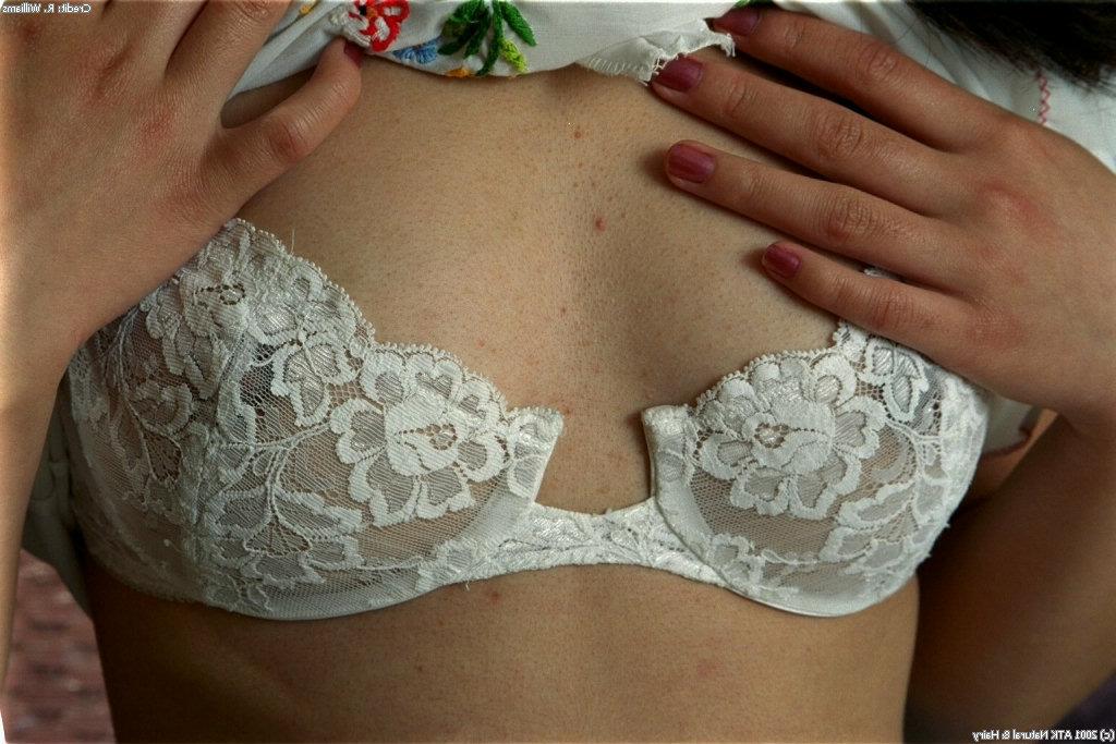 16P Asian first timer Ivy removing lace panties to spread hairy vagina