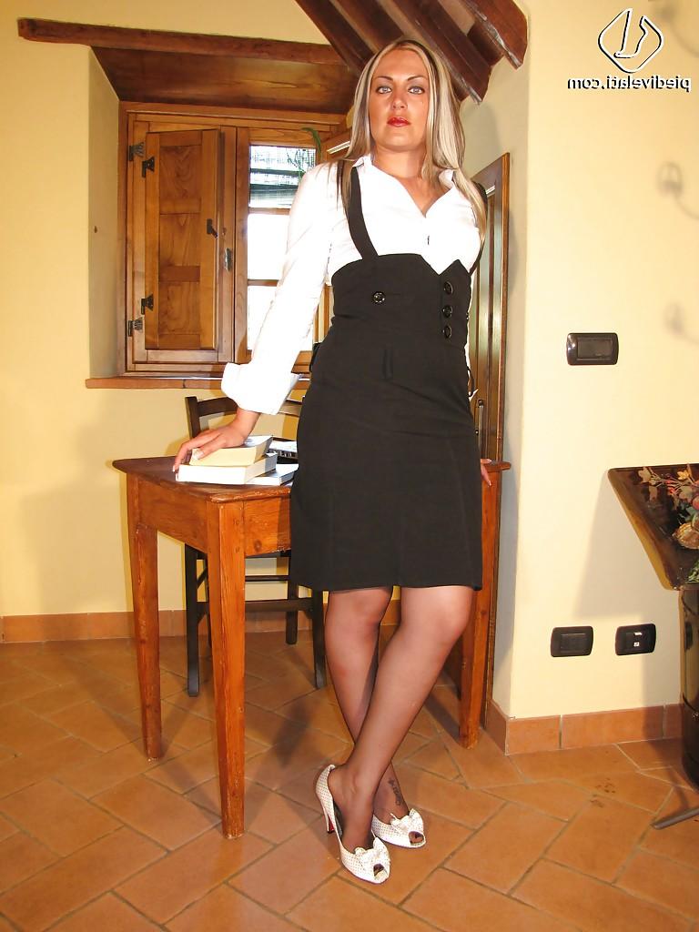 16P Clothed girl with a tattoo Marlene showing her foot fetish love