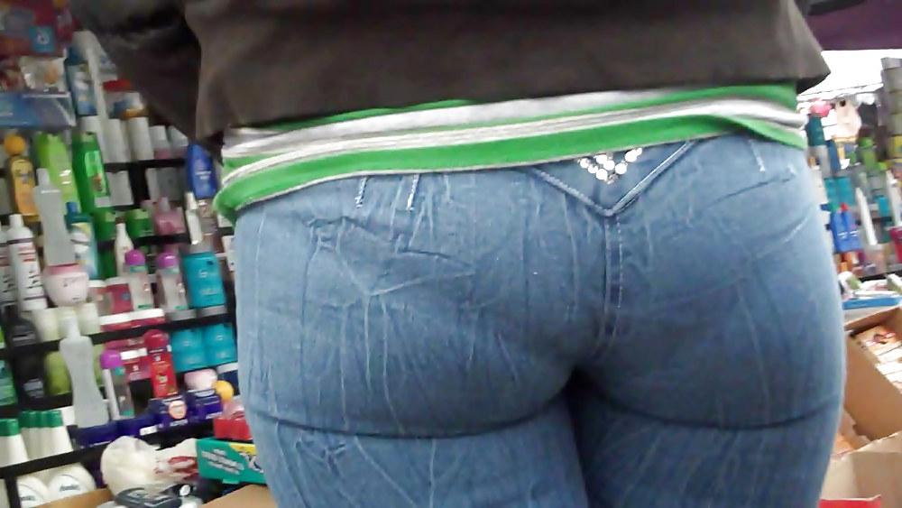 25P Tight ass & butt in jeans outlining panties so fine
