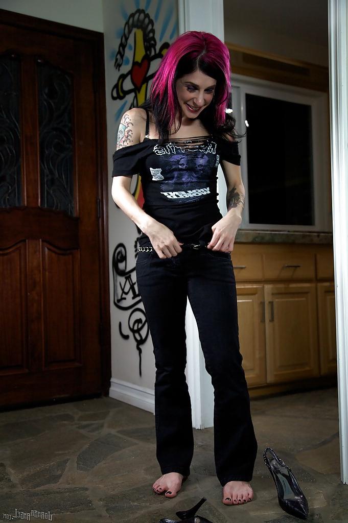16P Non nude punk doxy squeezes her tits and teases her holes with her panties on