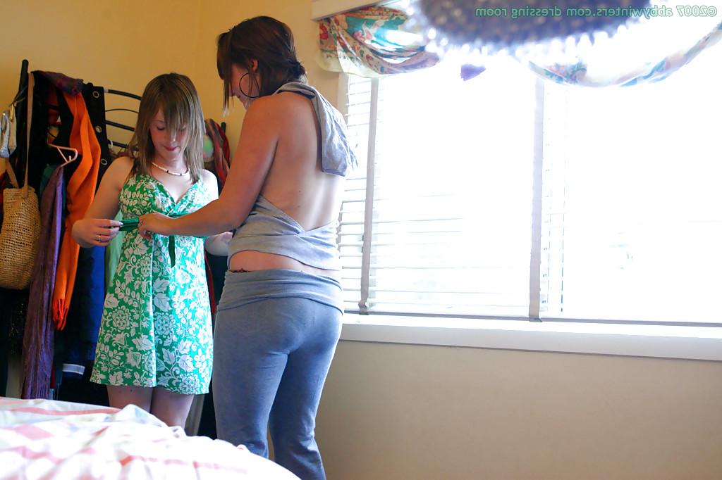 16P Two girls with tattoos are secretly filmed by a hidden spy camera