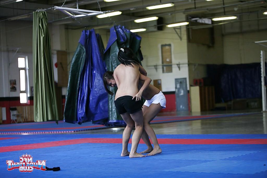 16P Sharon Lee and Amabella fighting and fucking after that to relax