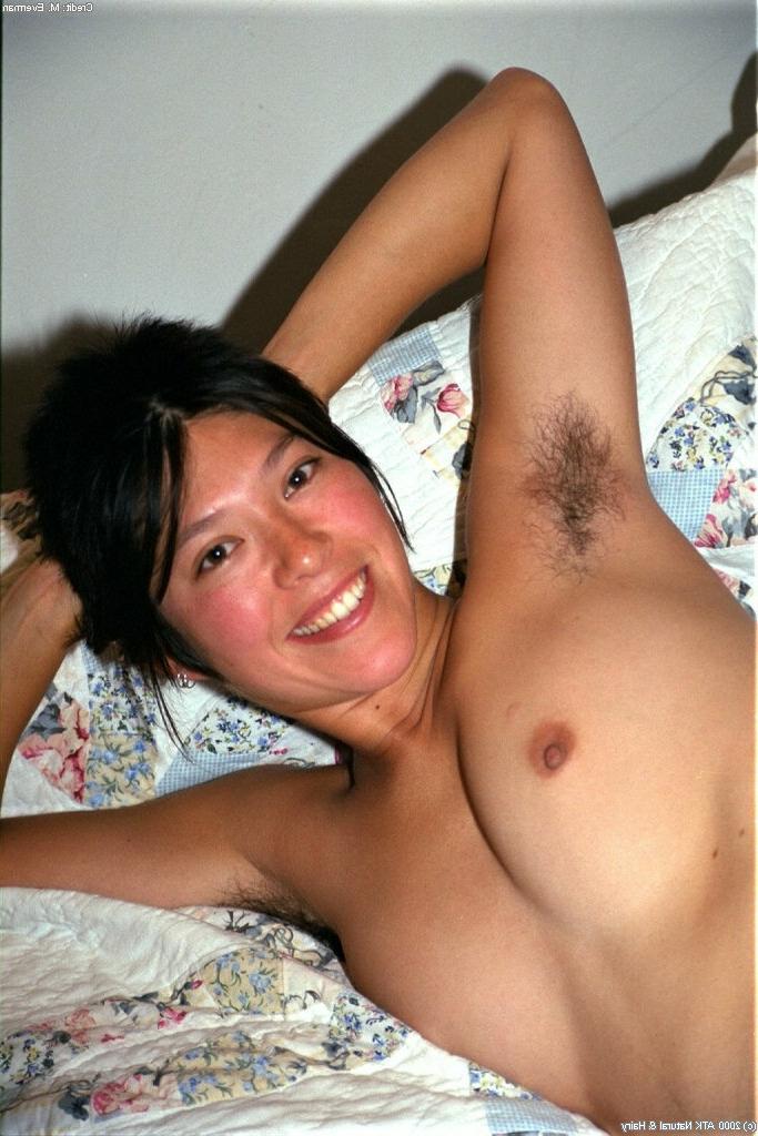 16P Wannabe Asian model Amanda shows her damp purple panties and hairy armpits