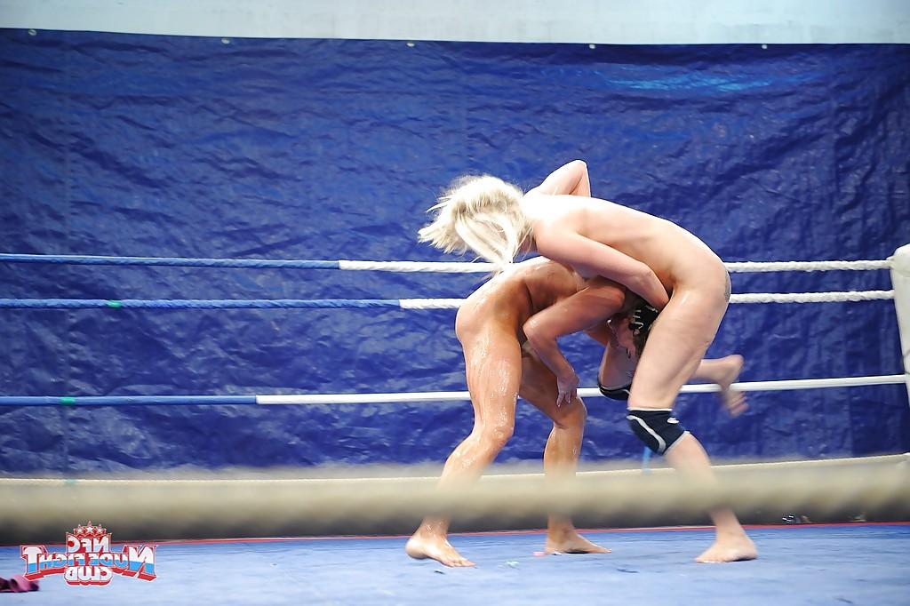 16P Nude catfight of hot MILFs turns into rough lesbian sex with toys