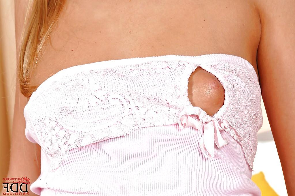 16P Cute babe Barbie Night undressing and exposing her pink pussy in close up