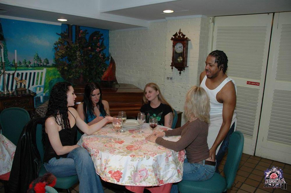 15P Pictures of Alissa Black enjoying a black cock for lunch