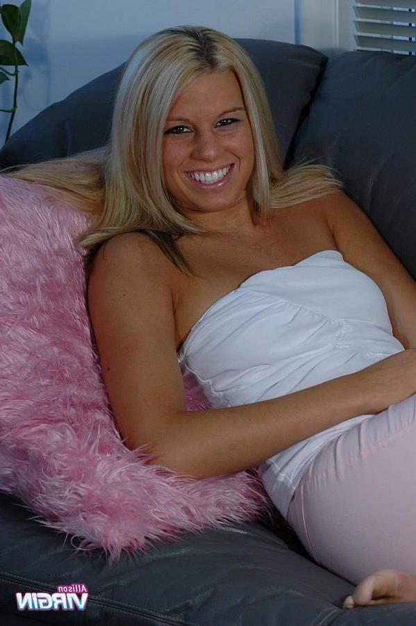 20P Pictures of Allison Virgin showing you her tits and panties