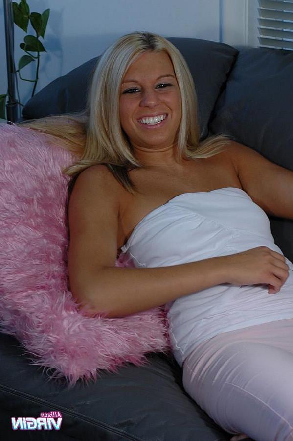 20P Pictures of Allison Virgin showing you her tits and panties