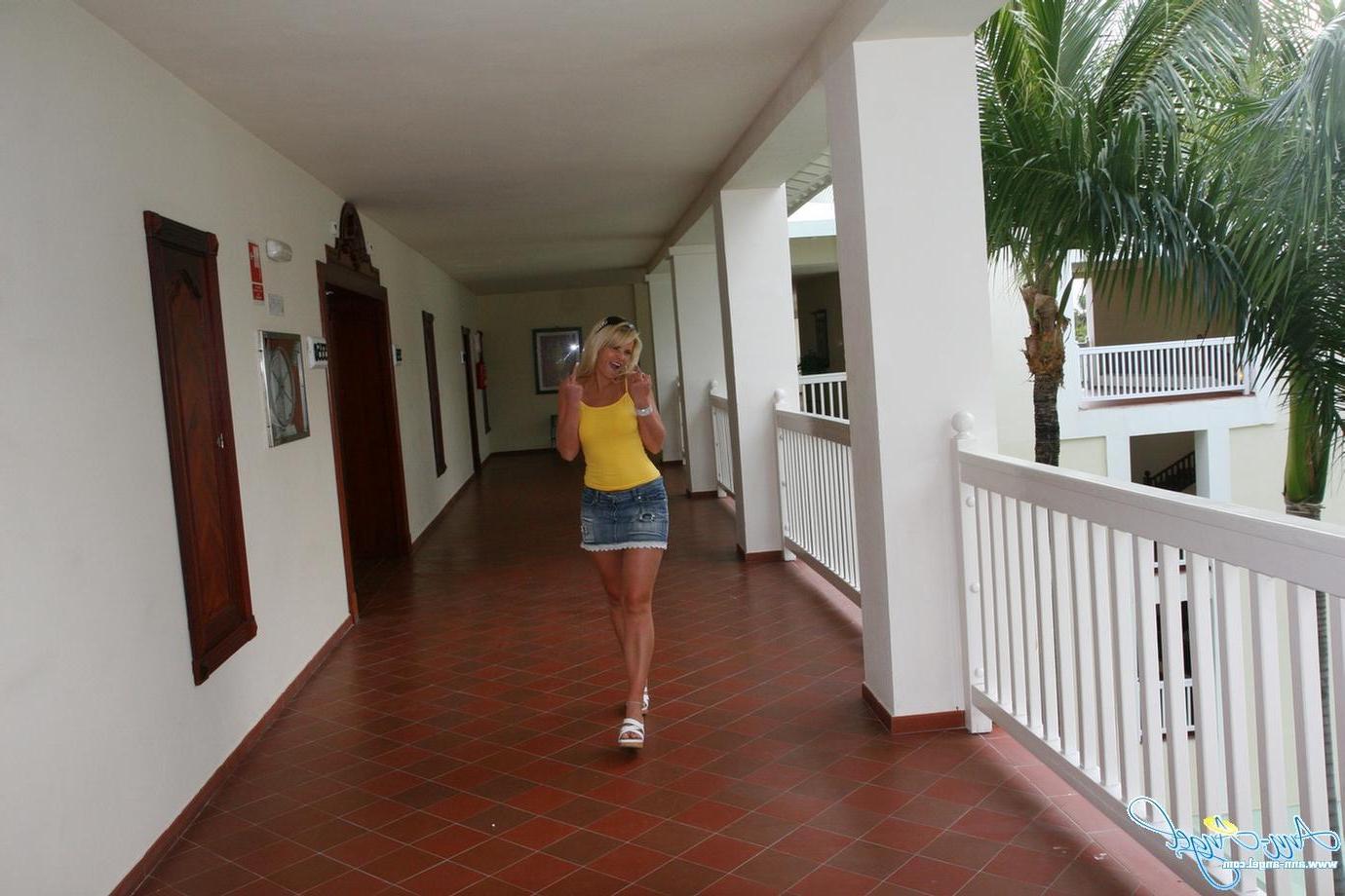 16P Various candid shots of Ann Angel on vacation