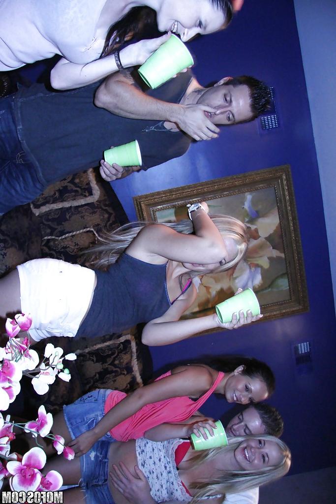 16P Lascivious babes are into hot groupsex at the drunk party