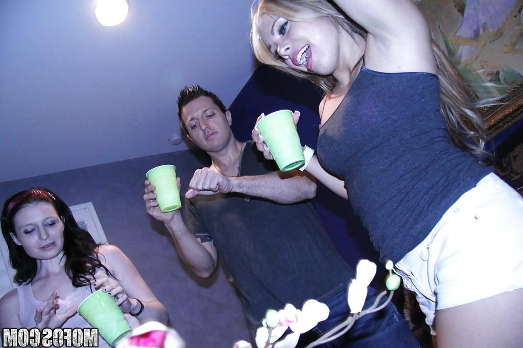 16P Lascivious babes are into hot groupsex at the drunk party