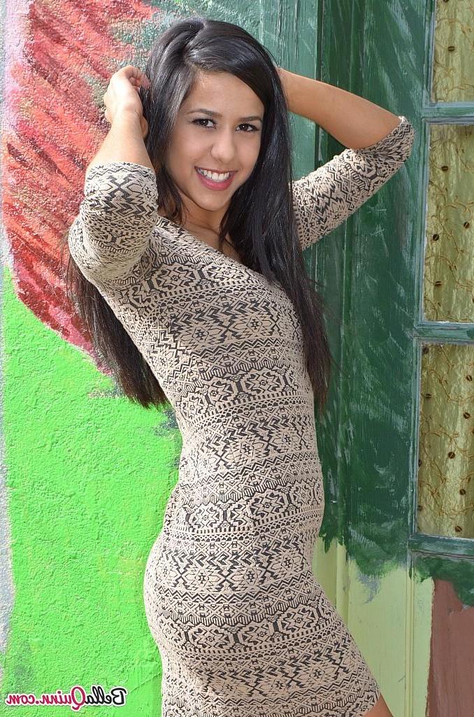 12P Brunette teen Bella Quinn is dressed for success