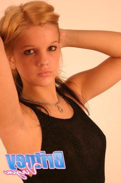 15P Pictures of teen Britney Virgin teasing your cock in the studio