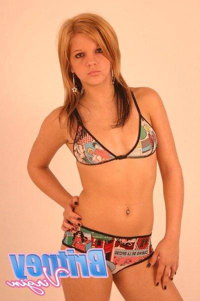 12P Pictures of teen Britney Virgin teasing in a bikini