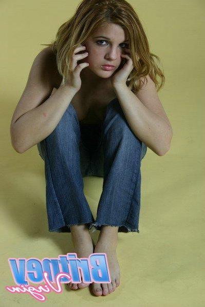 12P Pictures of Britney Virgin teasing with no shirt on