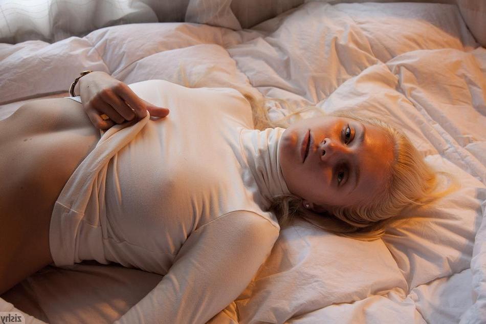 8P Blonde teen Dasha Krasova teases in her panties