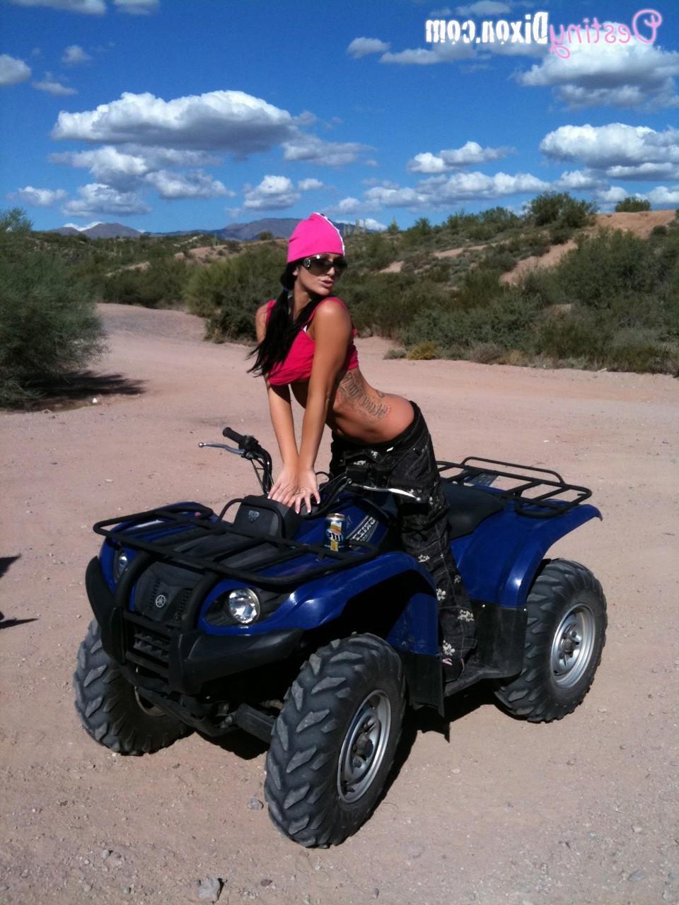 15P Destiny Dixon gets a little turned by her ATV in the dessert