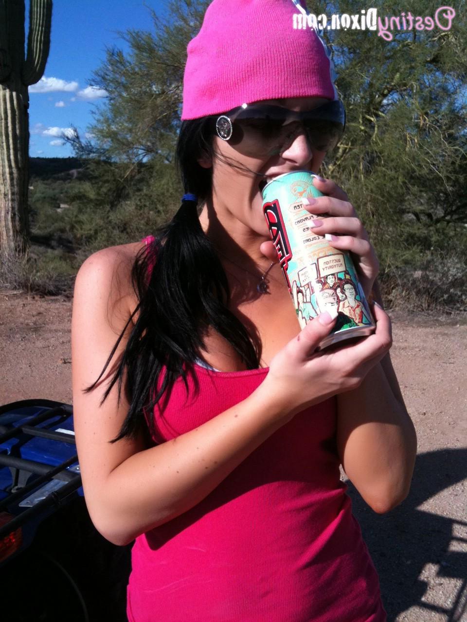 15P Destiny Dixon gets a little turned by her ATV in the dessert