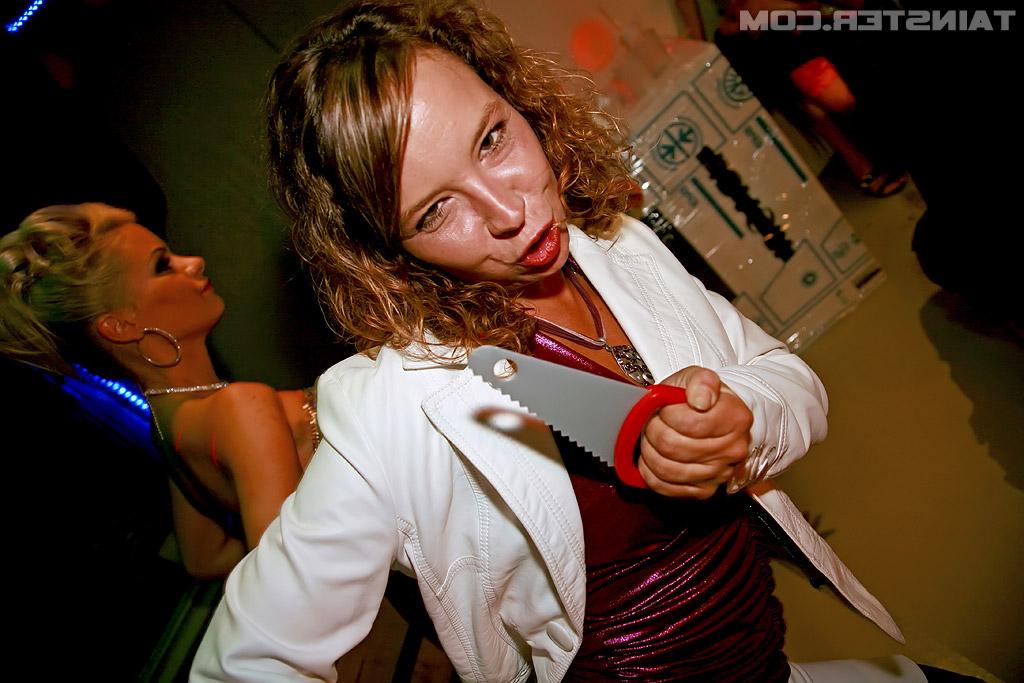 16P Raunchy fully clothed chicks getting naughty at the drunk party