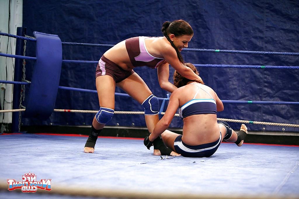 16P Rough catfight turns into hot lesbian action with a strapon