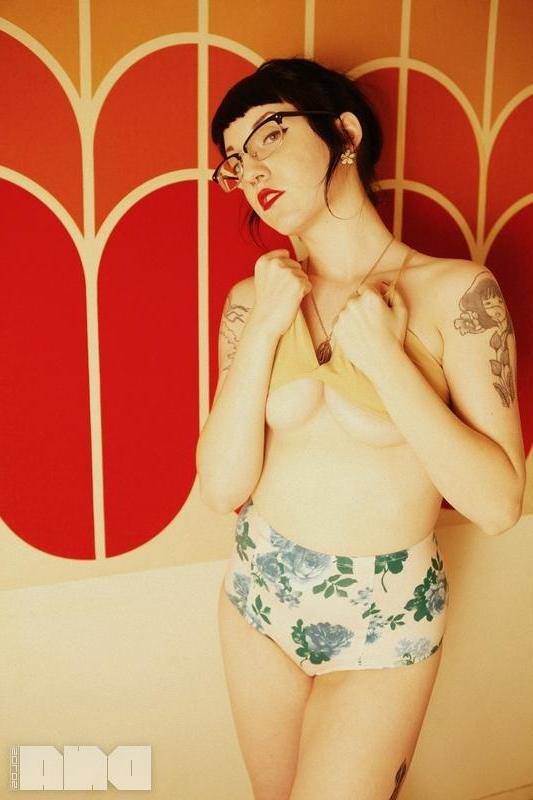 15P Beautiful alt girl Jesse Caits strips for you in her glasses