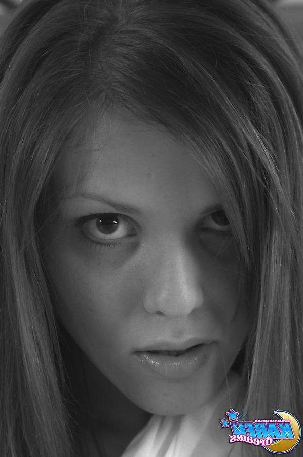 20P Pictures of Karen Dreams naked in black and white