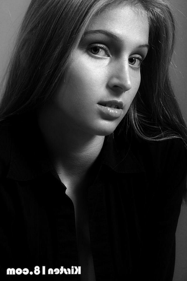 12P Pictures of Kirsten 18 teasing in black and white