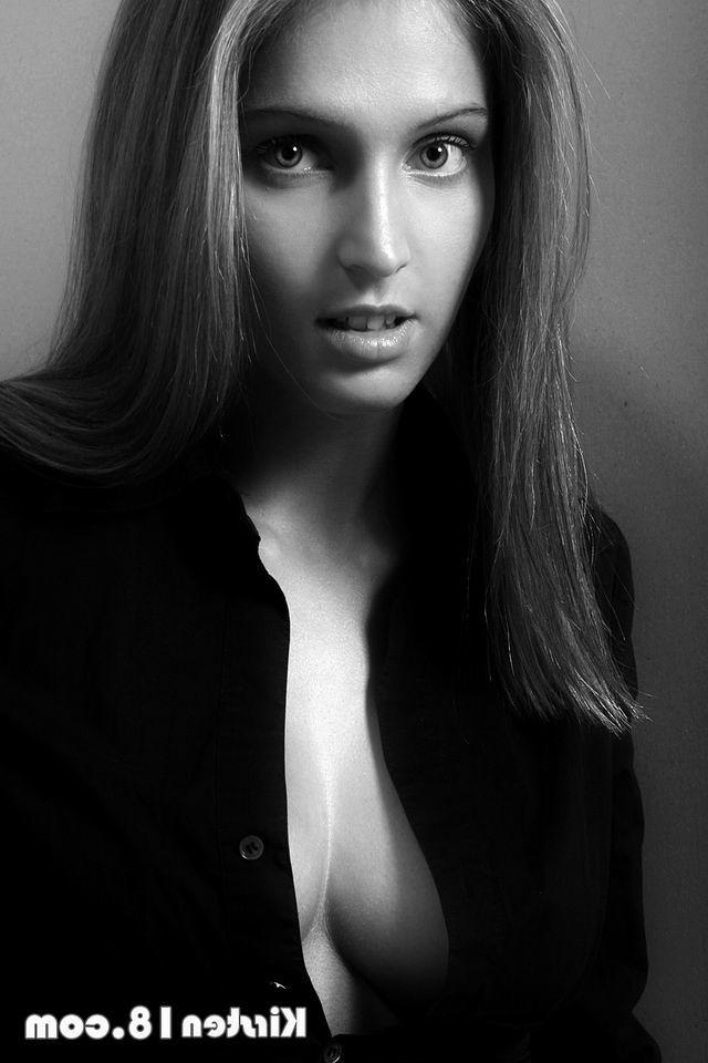 12P Pictures of Kirsten 18 teasing in black and white
