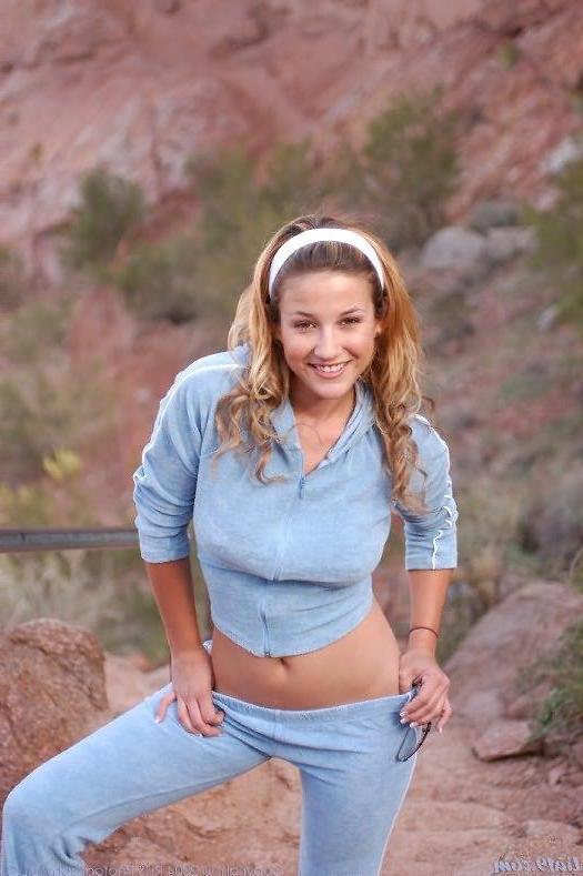 16P Lia showing her puffy nipples outside