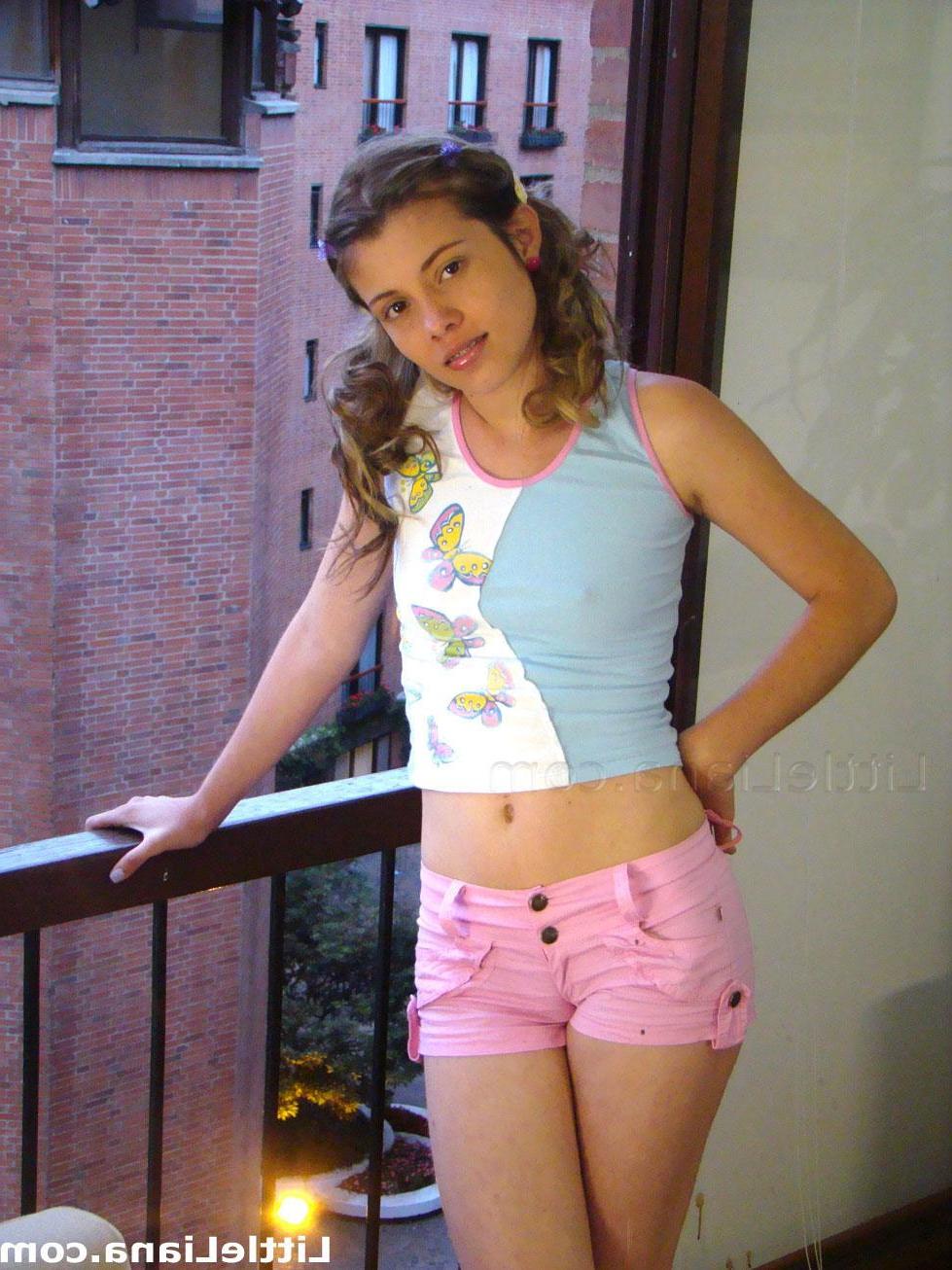 13P Pictures of teen girl Little Liana hanging out at home