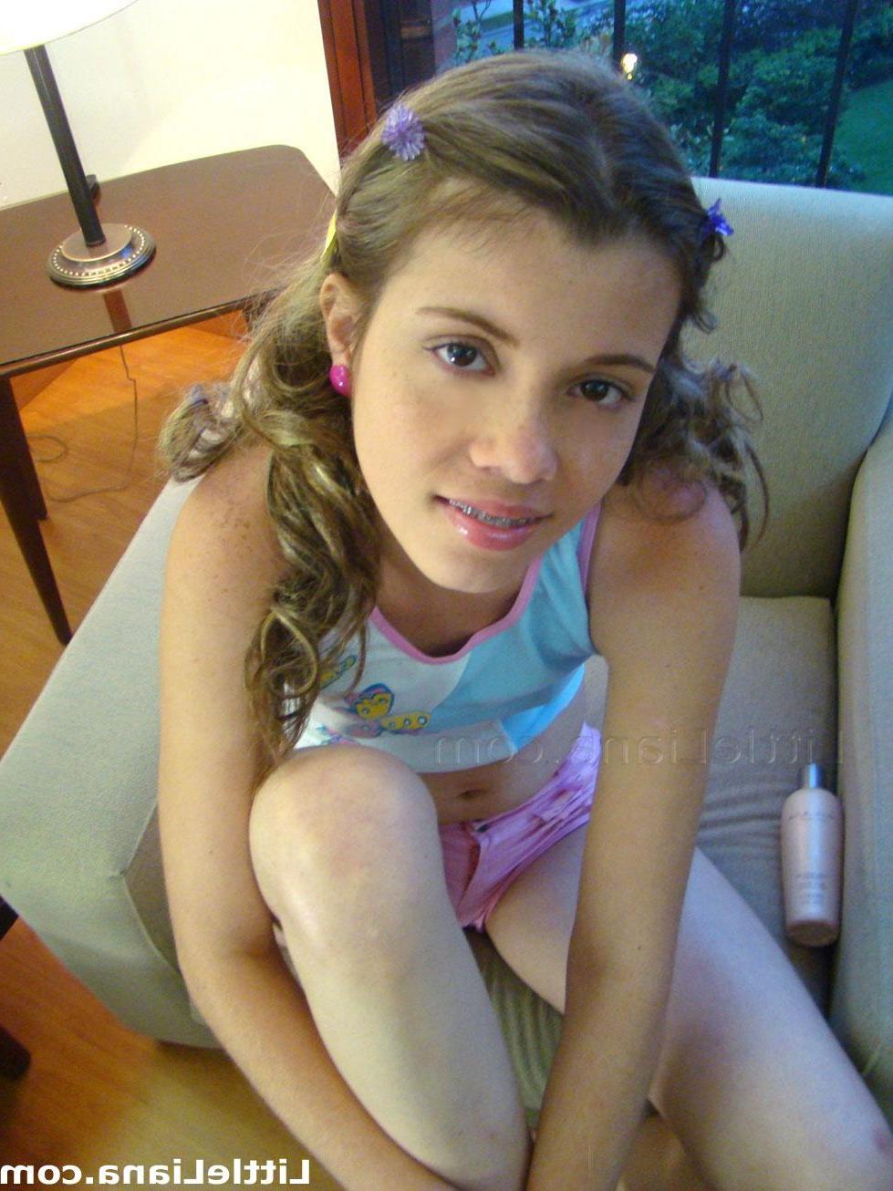 13P Pictures of teen girl Little Liana hanging out at home
