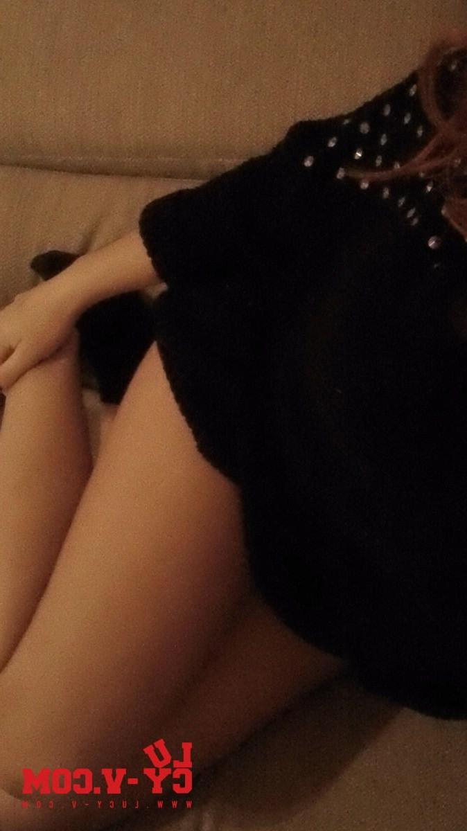 12P Lucy V has a cup of tea and gets naked from black outfit