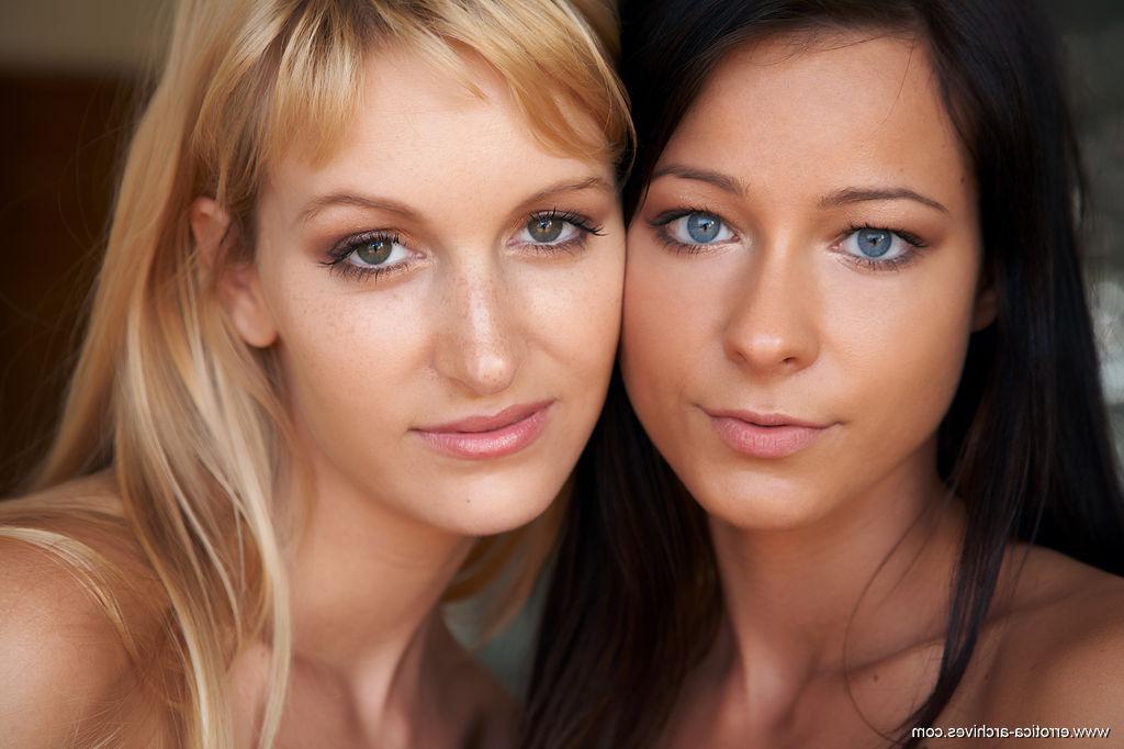 16P Hot girls Estee and Melisa enjoy some naked lesbian fun together