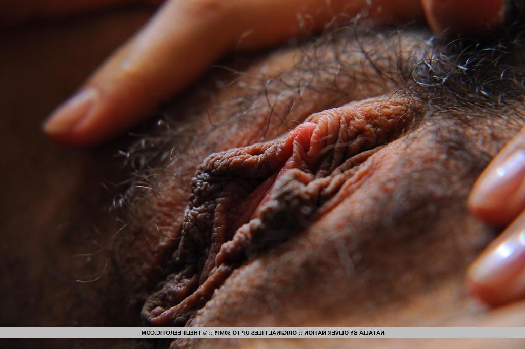 16P Natalia gives you some close up shots of her hairy pussy