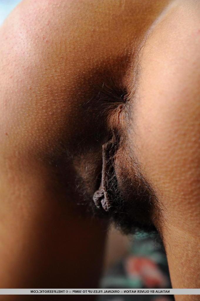 16P Natalia gives you some close up shots of her hairy pussy