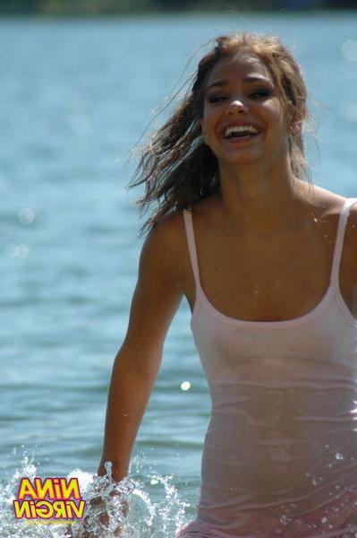 20P Pictures of teen Nina Virgin getting all wet