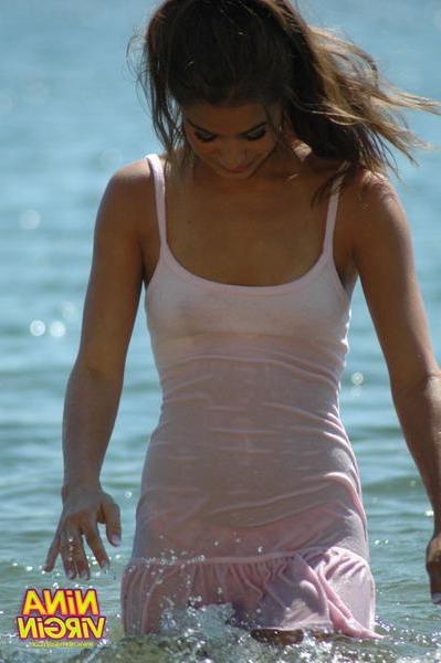 20P Pictures of teen Nina Virgin getting all wet