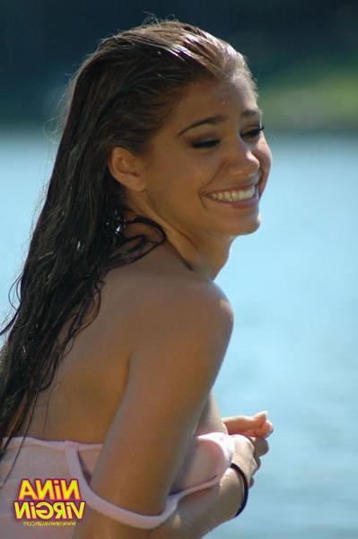 20P Pictures of teen Nina Virgin getting all wet