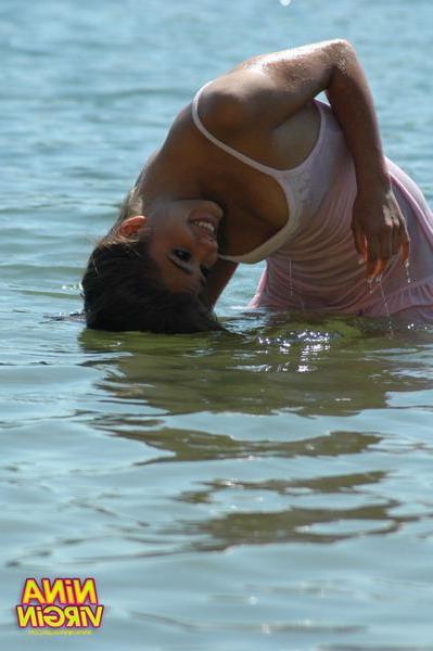 20P Pictures of teen Nina Virgin getting all wet