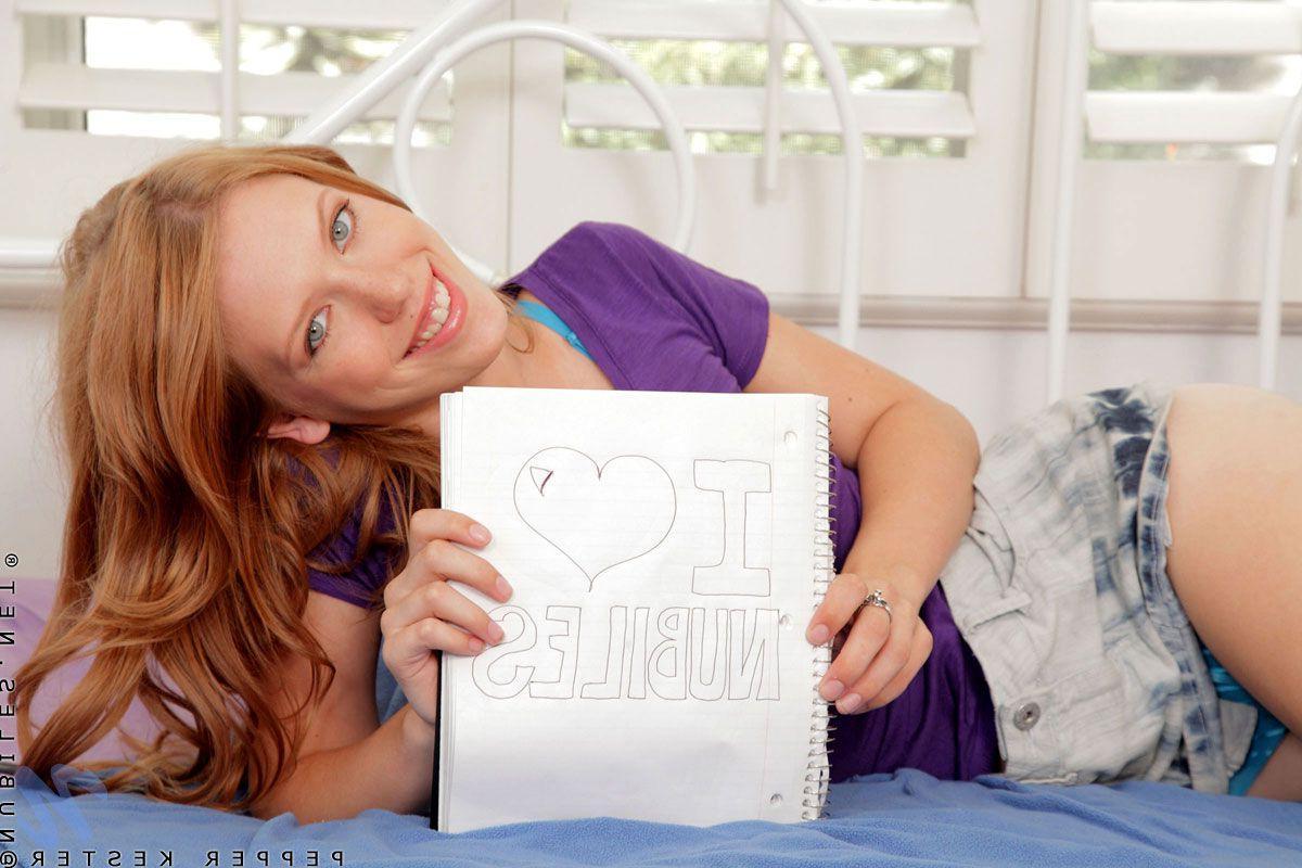 18P Pictures of Pepper Kester pleasuring her beautiful redhead vagina