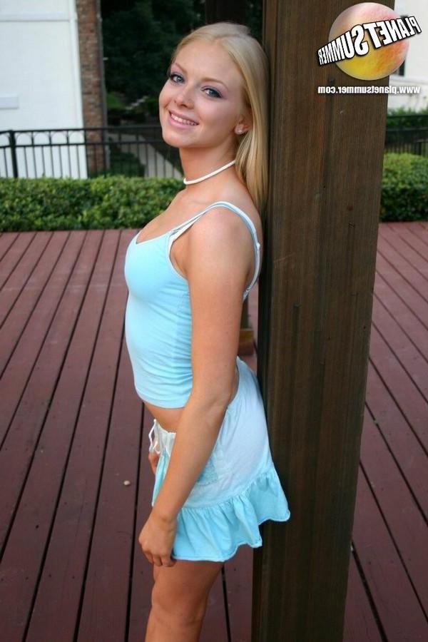 20P Planet Summer gets up close and personal with the camera in a short skirt